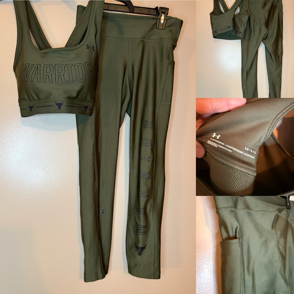 Under Armour Olive Green Women's workout attire